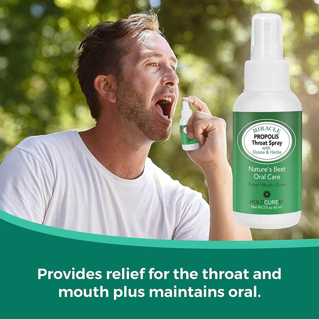 Holocuren Miracle Propolis Throat Spray with Echinacea & 7 Herbs – 2 oz
