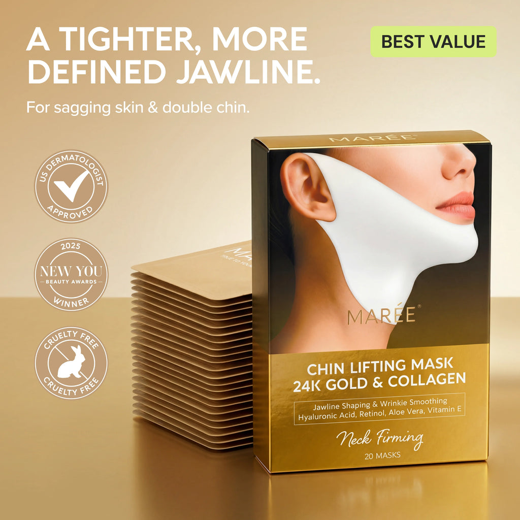 24K Gold V-Line Chin & Neck Mask – 20 PCS