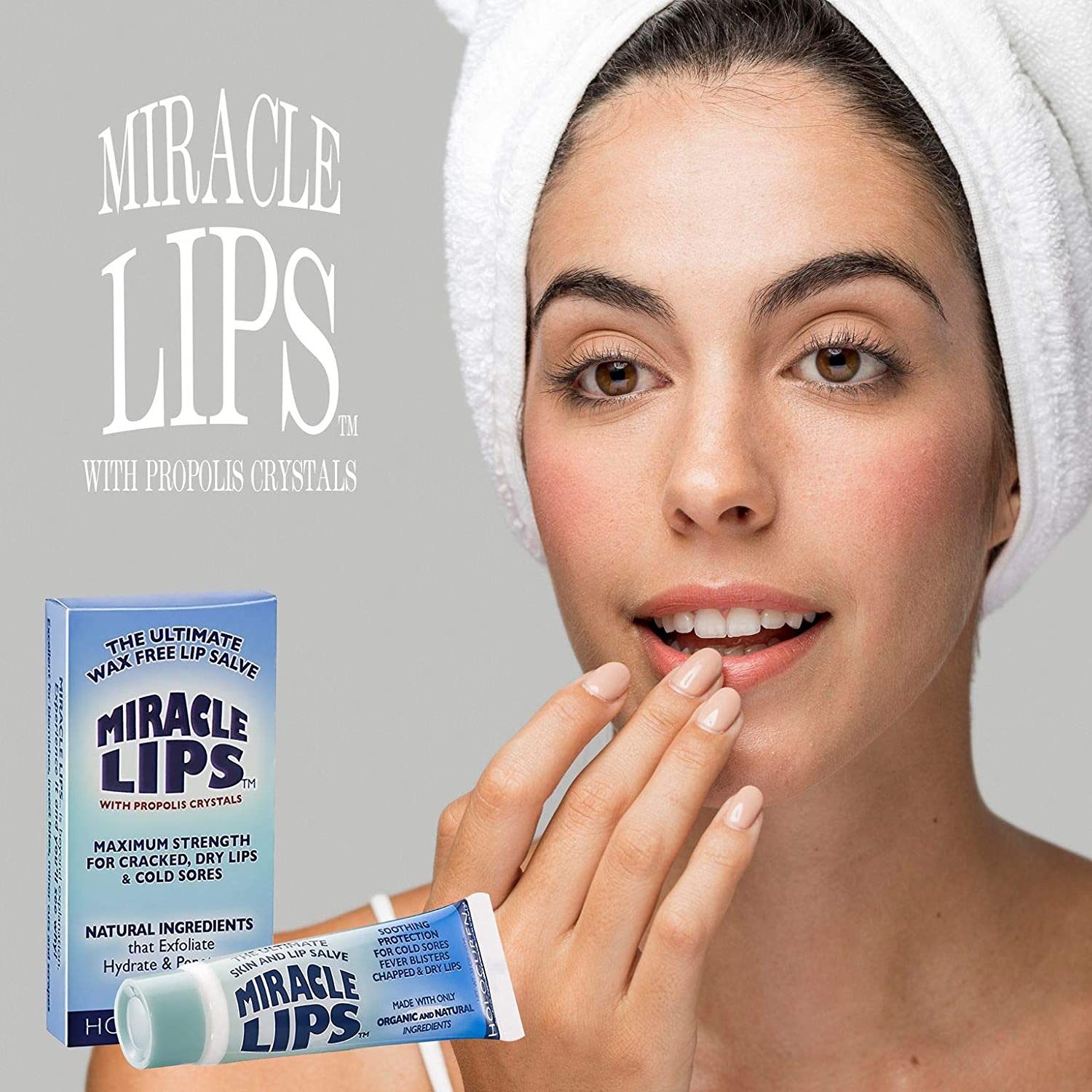Holocuren Miracle Lips Salve for Dry Lips – Deep Moisturizing Formula, 0.33 oz