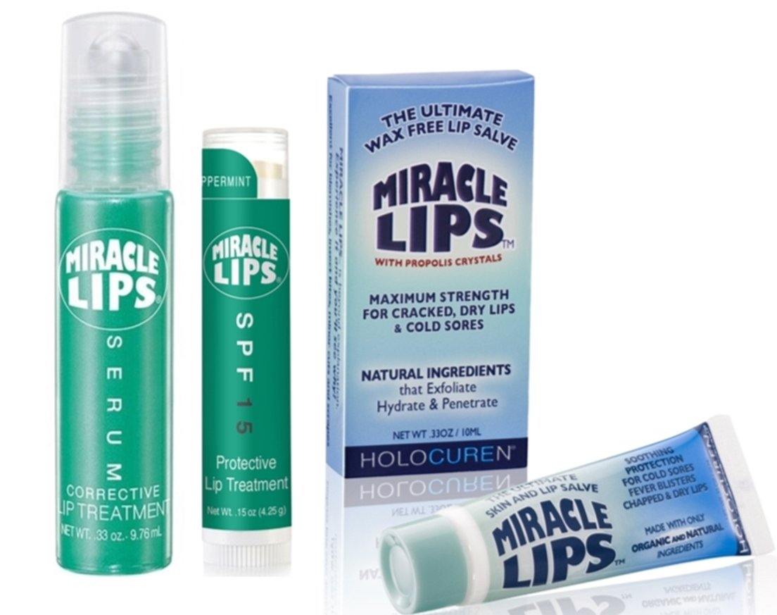 Holocuren Miracle Lips 3-Pack – Salve, Serum & SPF 15 Protect