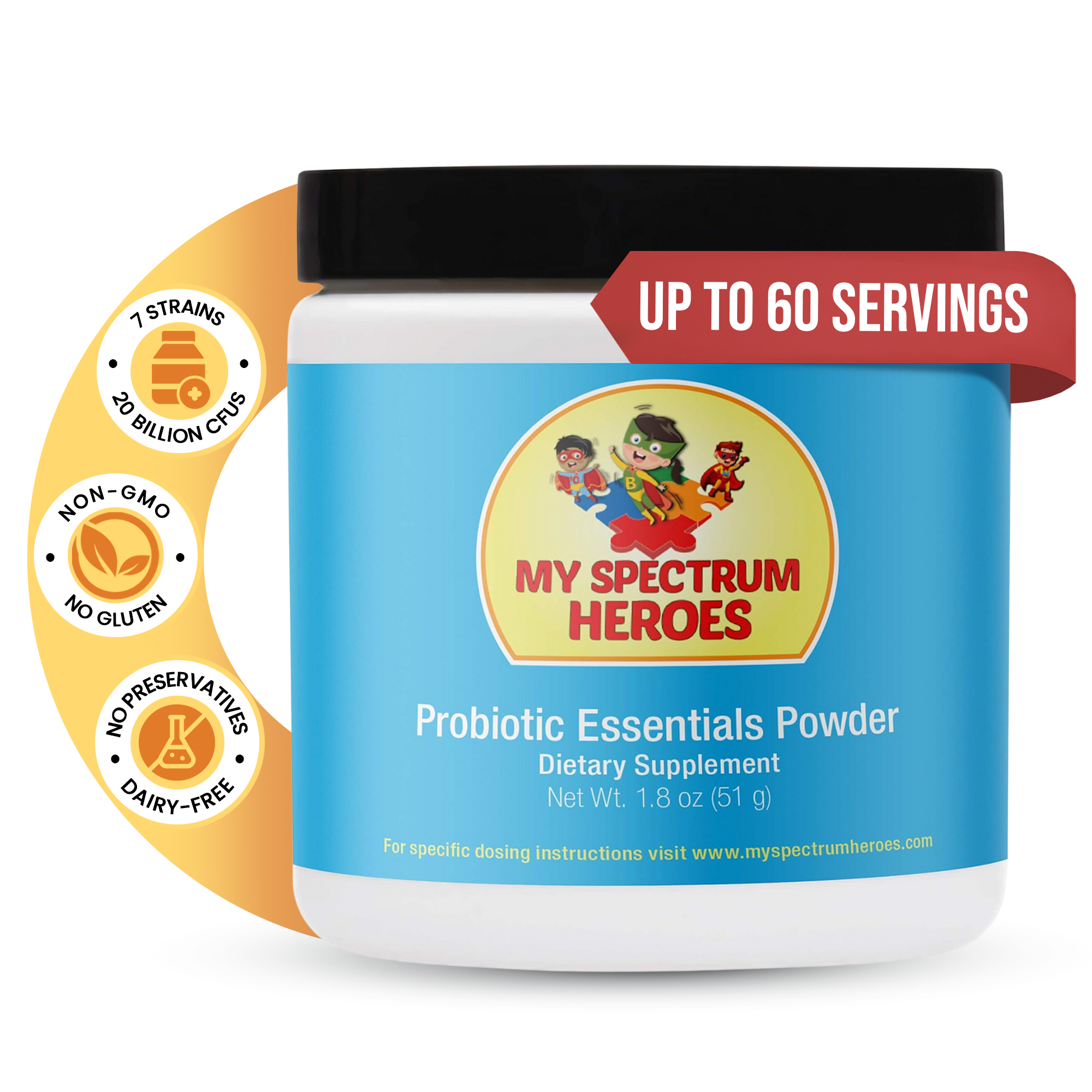 Probiotic Essentials Powder for Kids (20 Billion CFU)