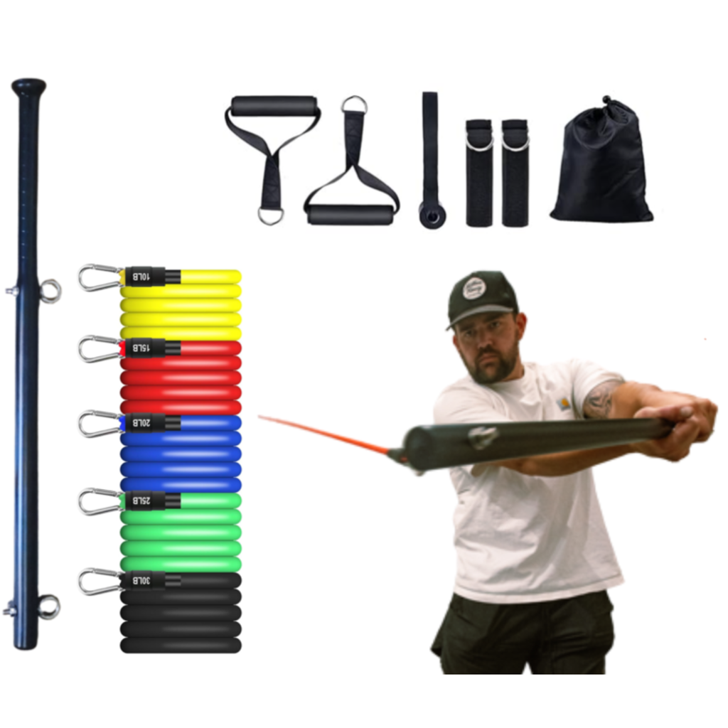 Power Swing Pro Bundle - Baseball & Softball Swing Trainer - 2 Attachment Points - Includes 4 Week Bat Speed Accelerator Program