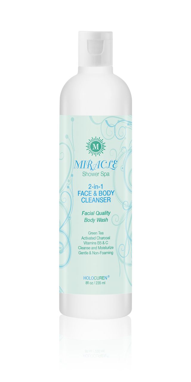 Miracle 2-in-1 Face & Body Cleanser with Activated Charcoal, 8 oz FLIP TOP Bottle