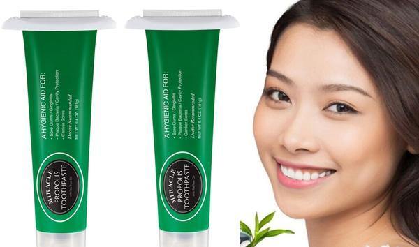 Holocuren Miracle Propolis Toothpaste 2-Pack, Tea Tree Oil, Fluoride-Free, 12.8 oz (2 x 6.4 oz)