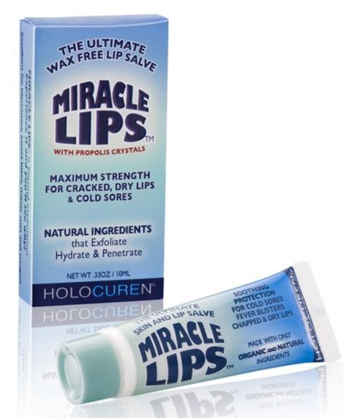 Holocuren Miracle Lips Salve for Dry Lips – Deep Moisturizing Formula, 0.33 oz