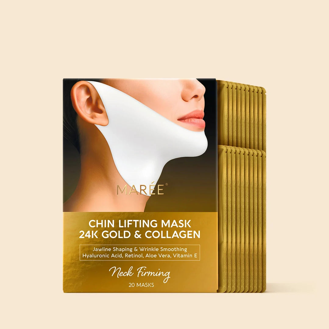 24K Gold V-Line Chin & Neck Mask – 20 PCS