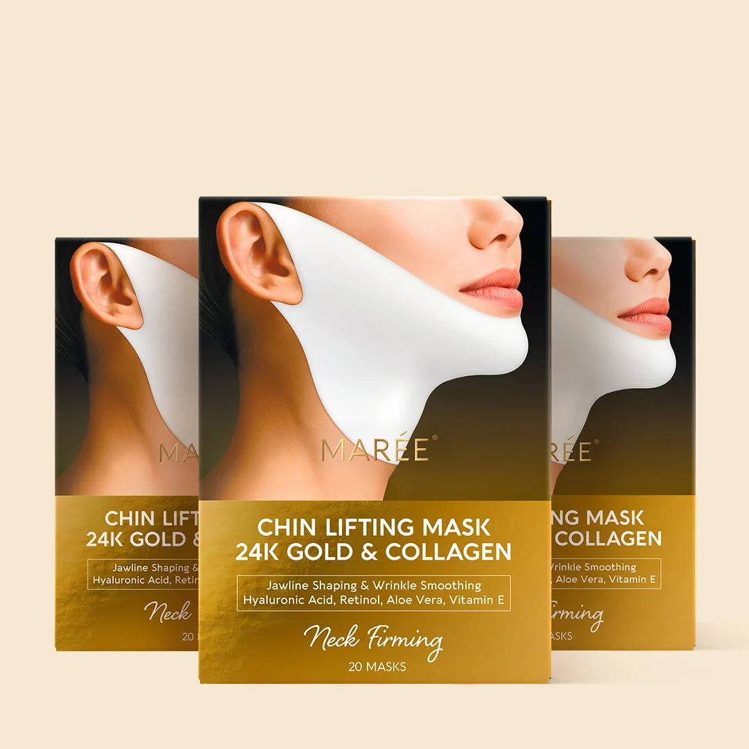 24K Gold V-Line Chin & Neck Mask – 20 PCS