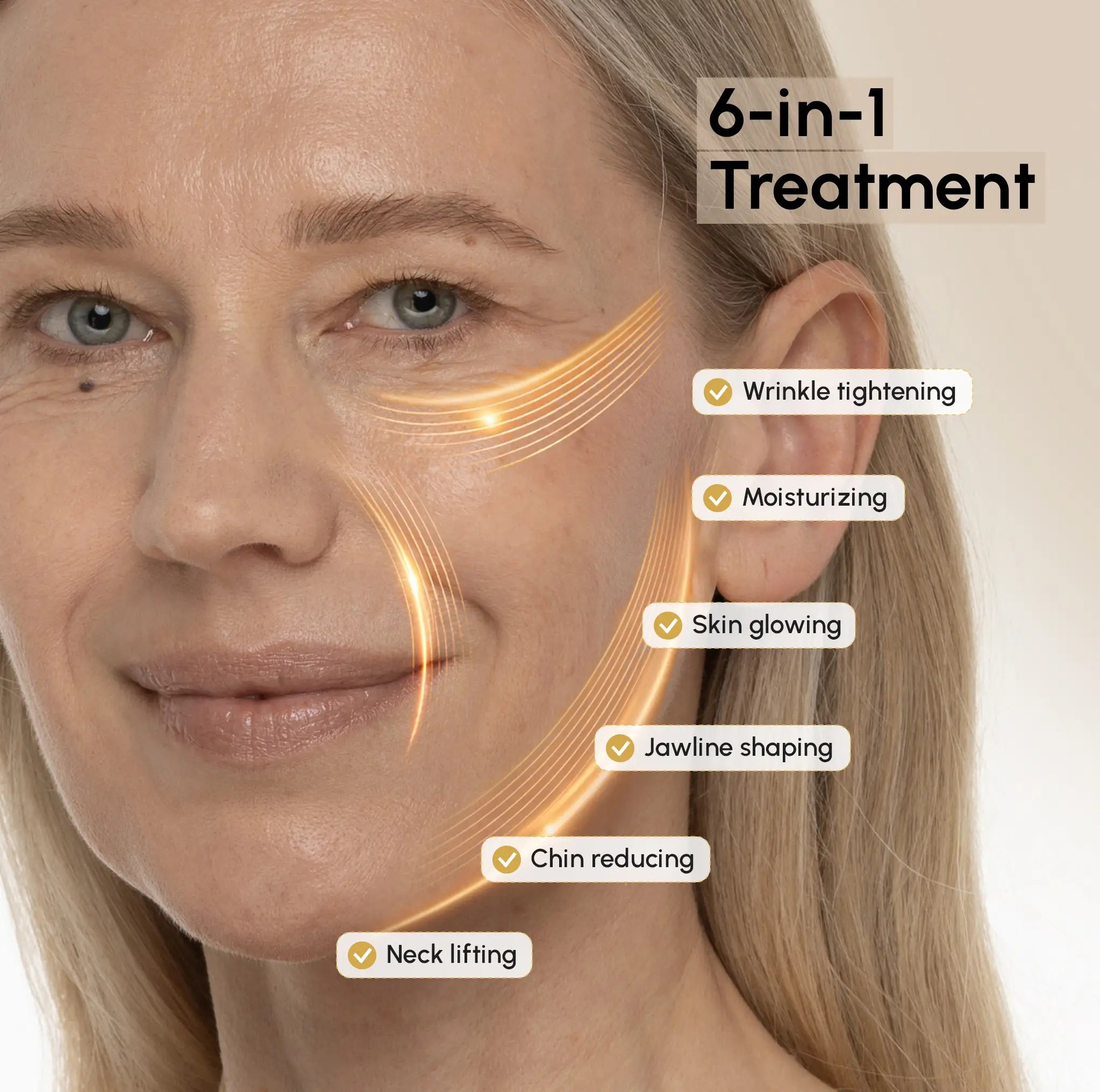 24K Gold V-Line Chin & Neck Mask – 20 PCS