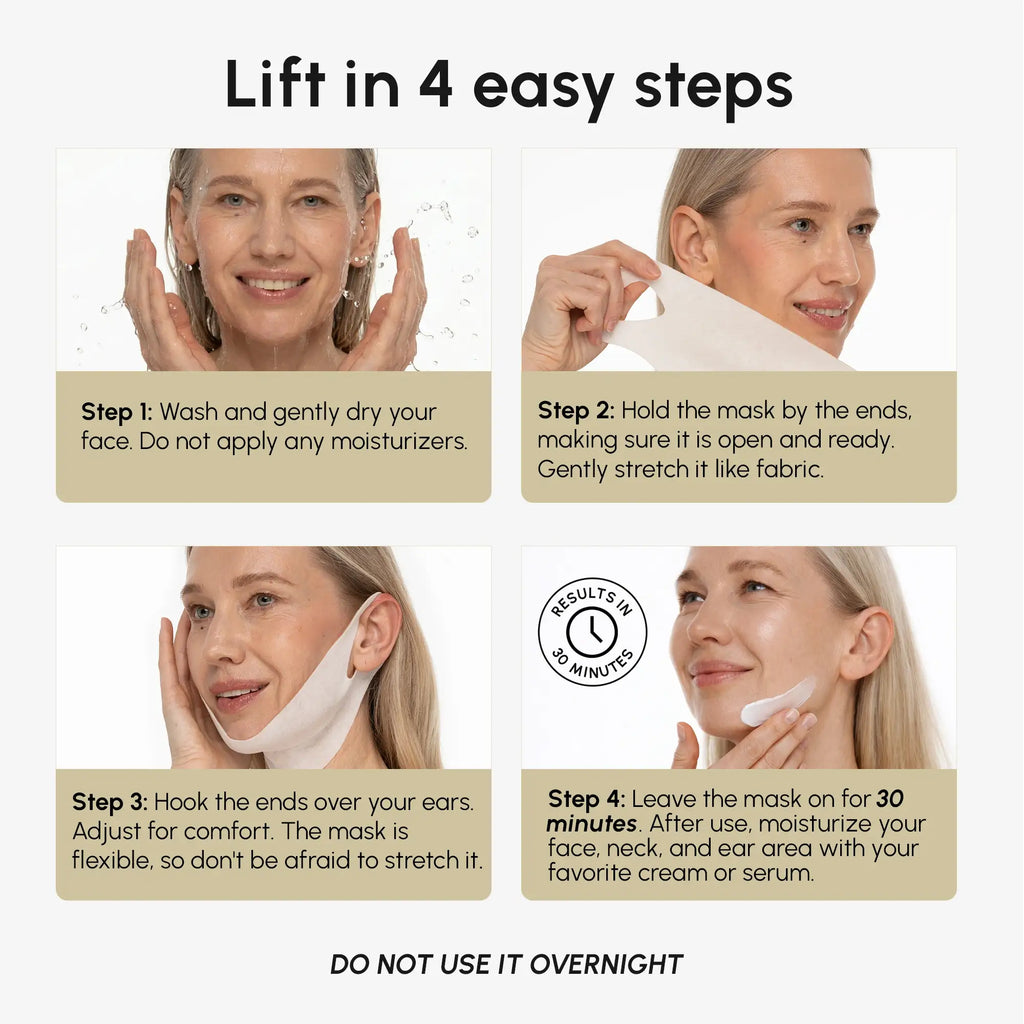 24K Gold V-Line Chin & Neck Mask – 20 PCS