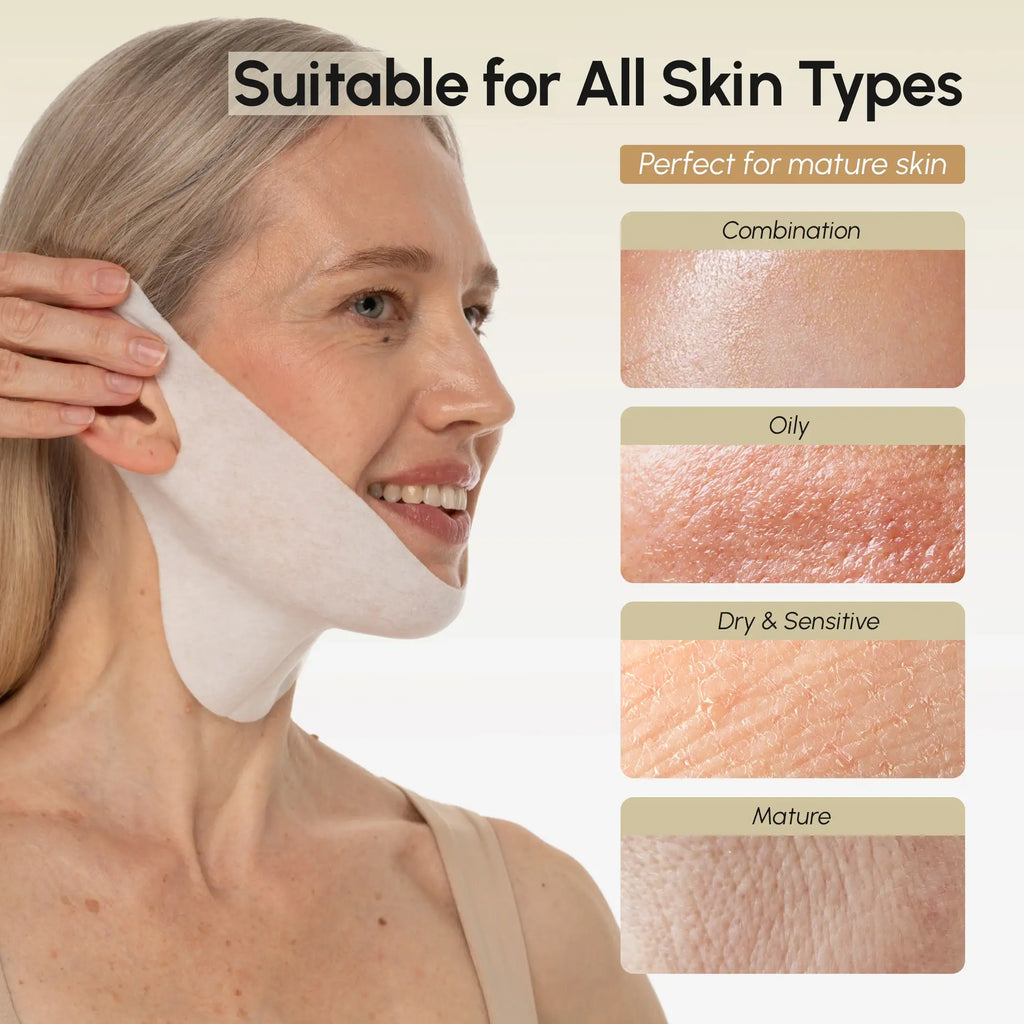 24K Gold V-Line Chin & Neck Mask – 20 PCS