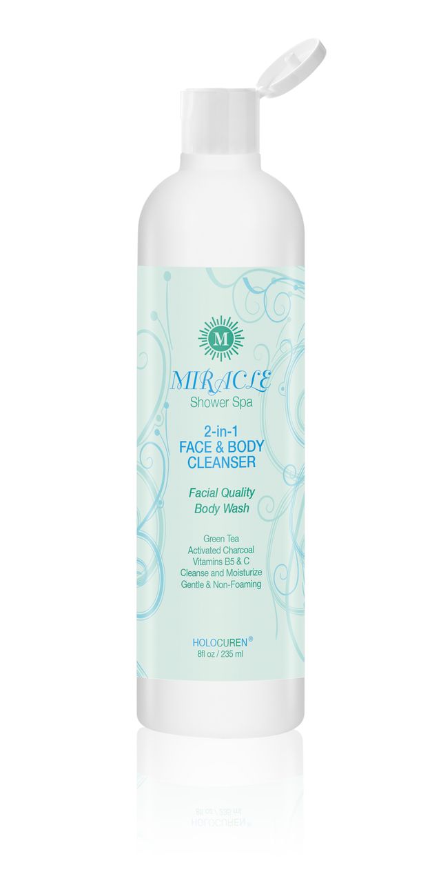 Miracle 2-in-1 Face & Body Cleanser with Activated Charcoal, 8 oz FLIP TOP Bottle