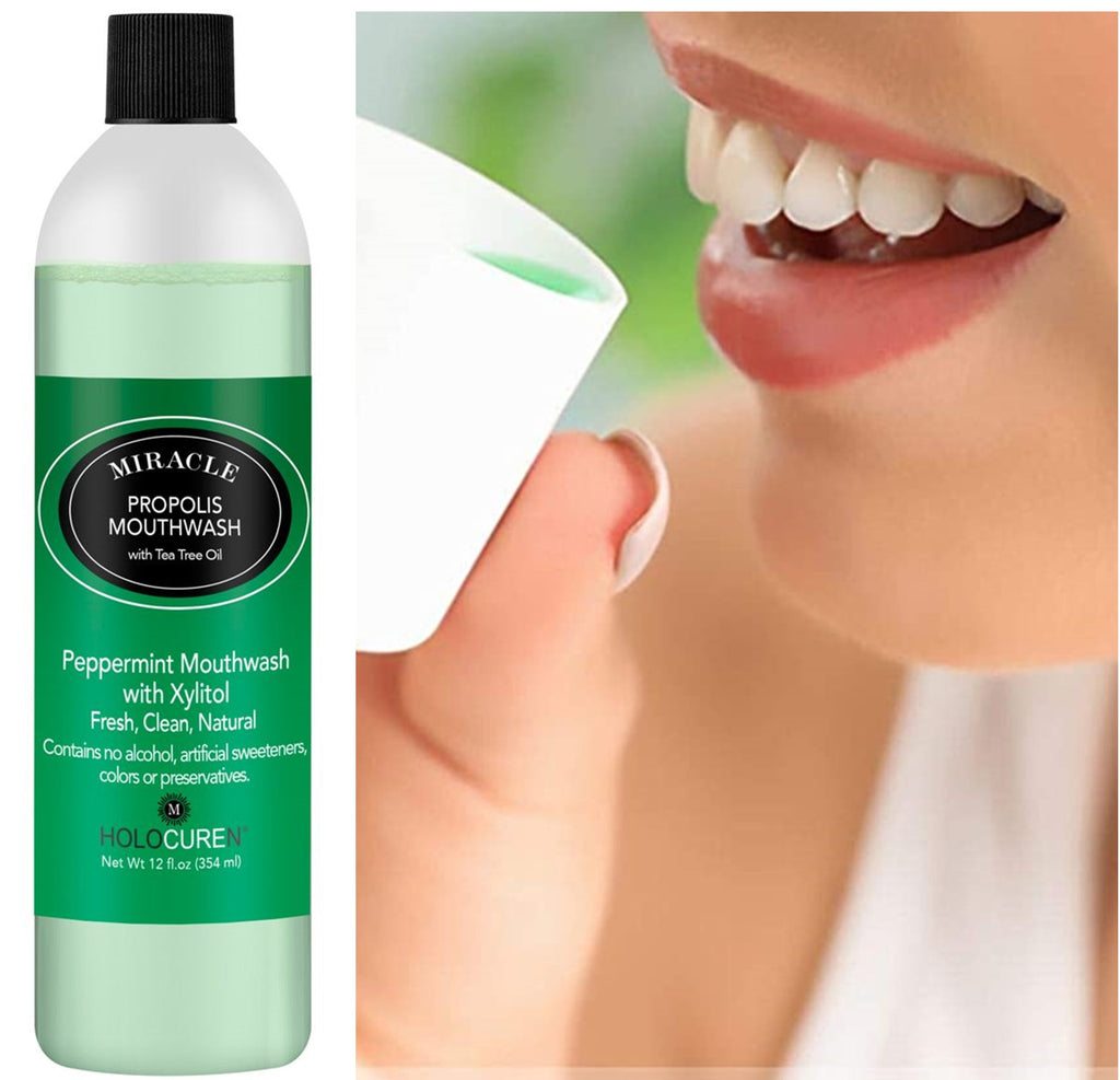 Miracle Propolis Mouth Wash with Natural Propolis & Tea Tree Oil, No Fluoride 12 oz