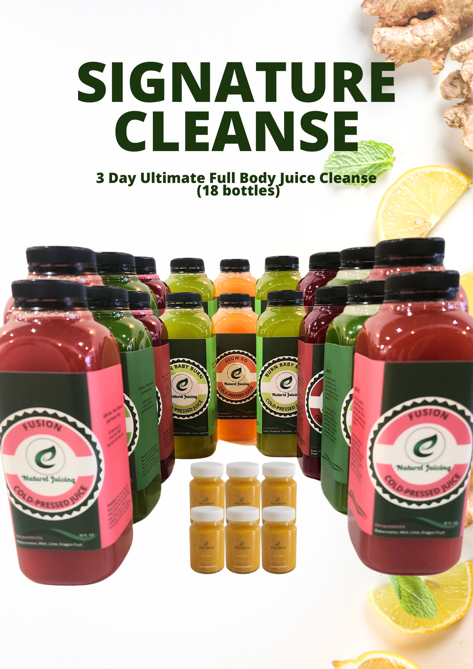 3-DAY Signature Full Body Cleanse (18 Bottles +6 shots)
